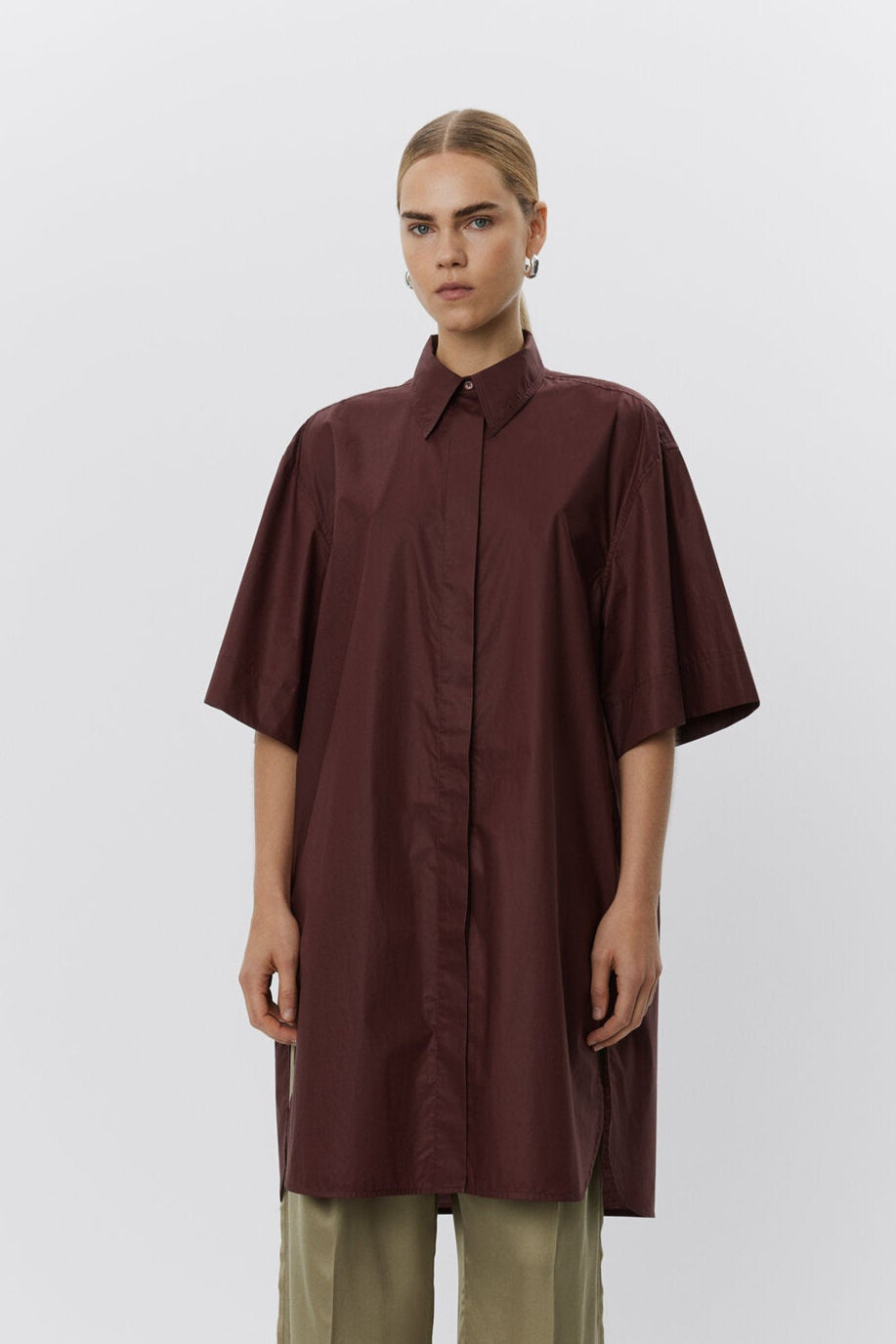 Stanton skjortekjole - Bitter Chocolate